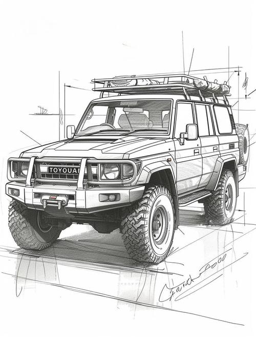越野车简笔画(丰田越野车简笔画)